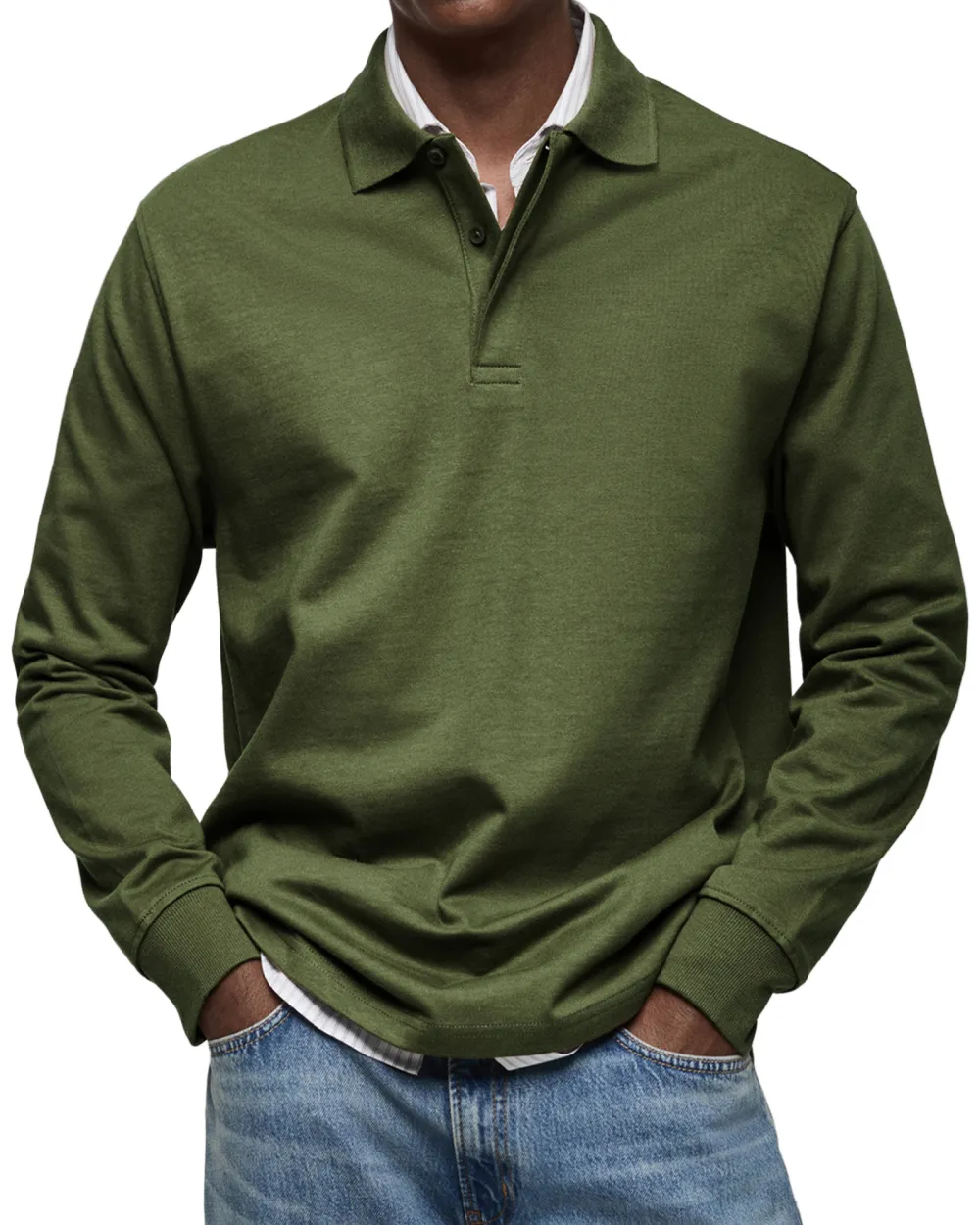 Clearance Sale🔥Men's Everyday Comfort Lapel Button Casual Long Sleeve POLO Shirt