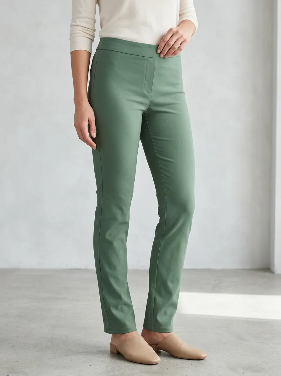 Travel-Ready Mid-Rise Women's Stretch Mid-Rise Pants