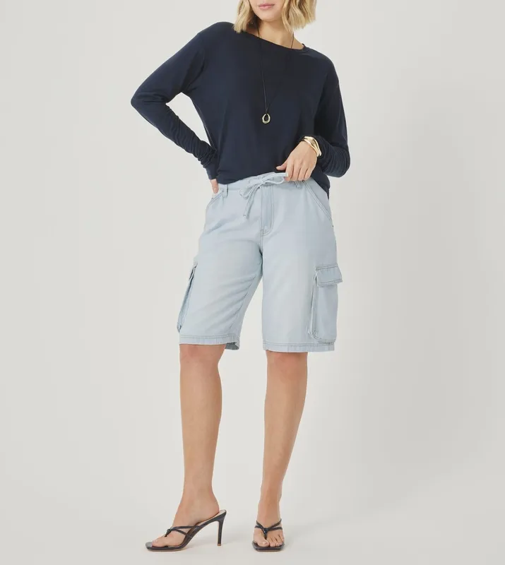 Lounge Denim Cargo Shorts