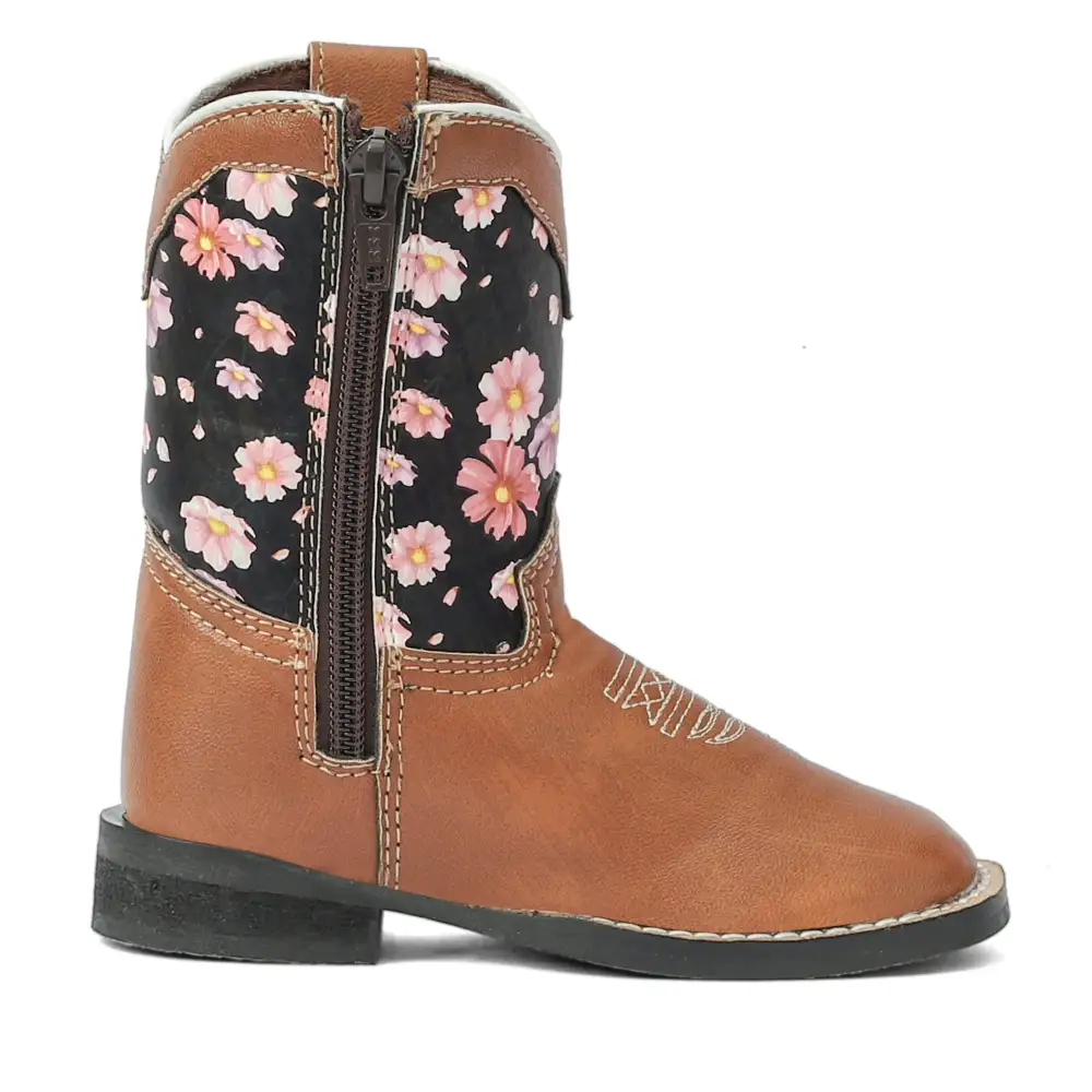 Structured Men's Denim Boots With Round Toe