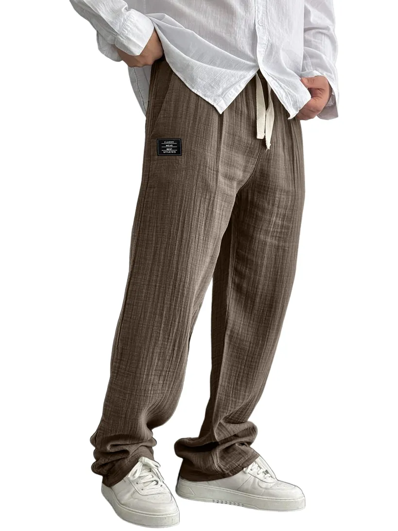 Cotton Linen Drawstring Trousers