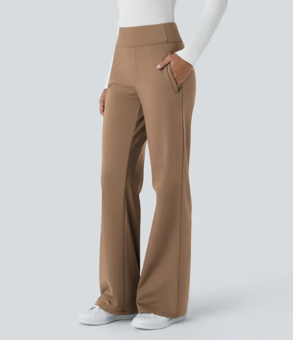  DayStretch Mid Rise Side Zipper Pocket Work Flare Pants