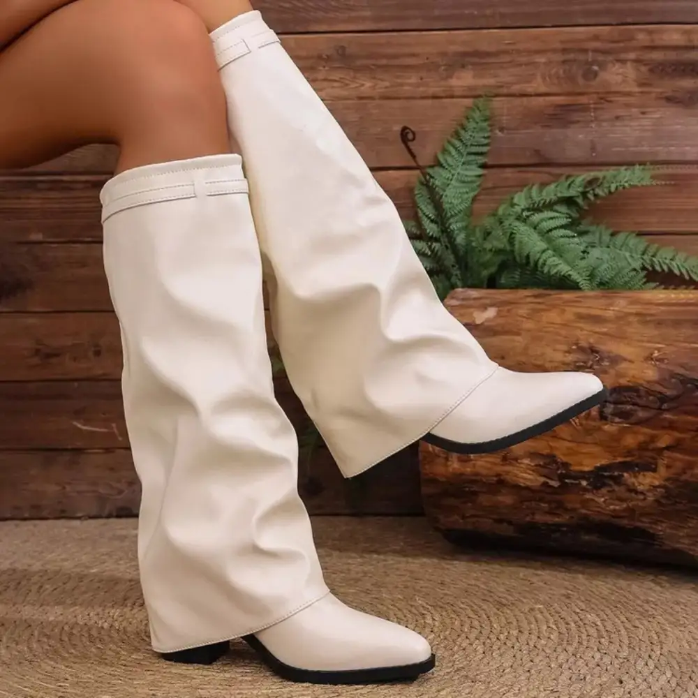 Versatile Pointed Toe Block Heel Boots