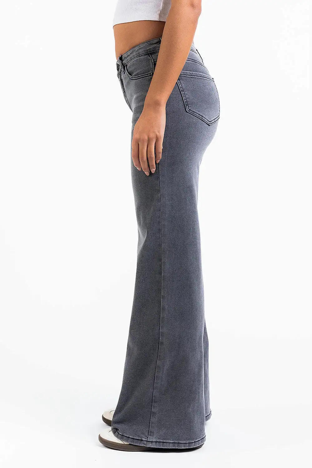 Casual Low Rise Wide Leg Jeans
