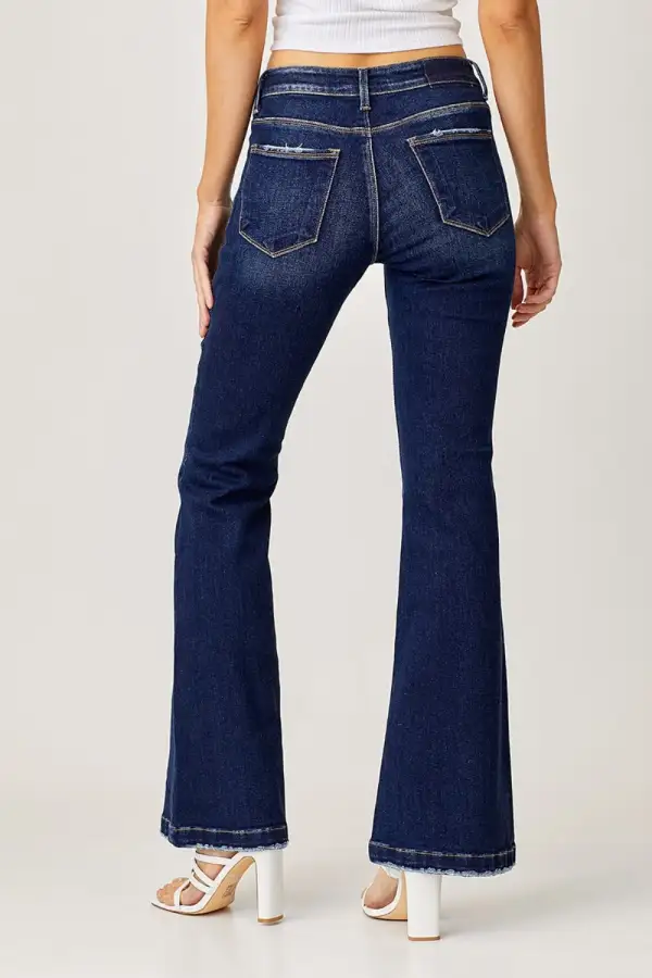 Low Rise Flared Denim Jeans