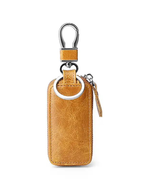 Solid Simple Durable Car Key Bag Keychain Wallet