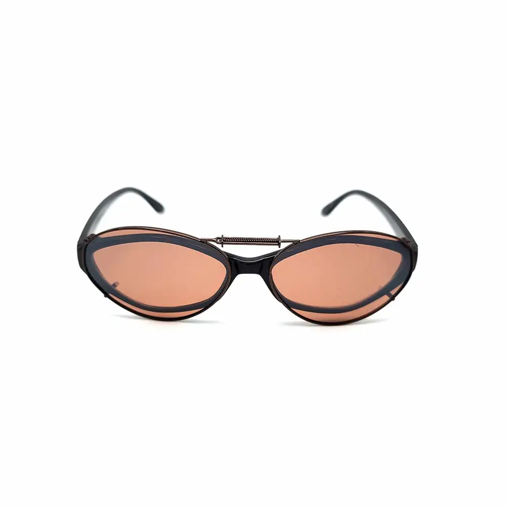 54mm Oval Polarized Clip-On Sunglasses
