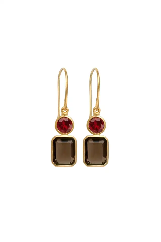Garnet Quartz Earrings