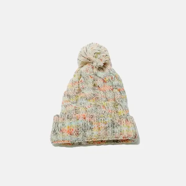 Contrast Cable Knit Hat