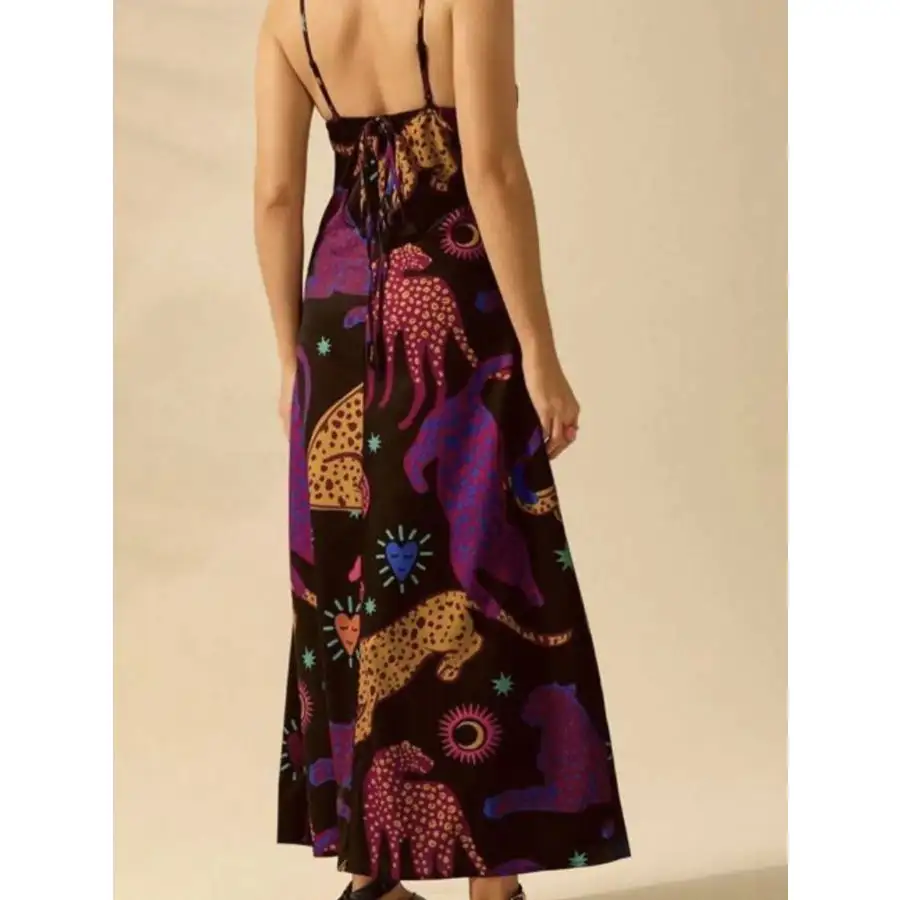 Soft Printed Sleeveless Maxi Dress