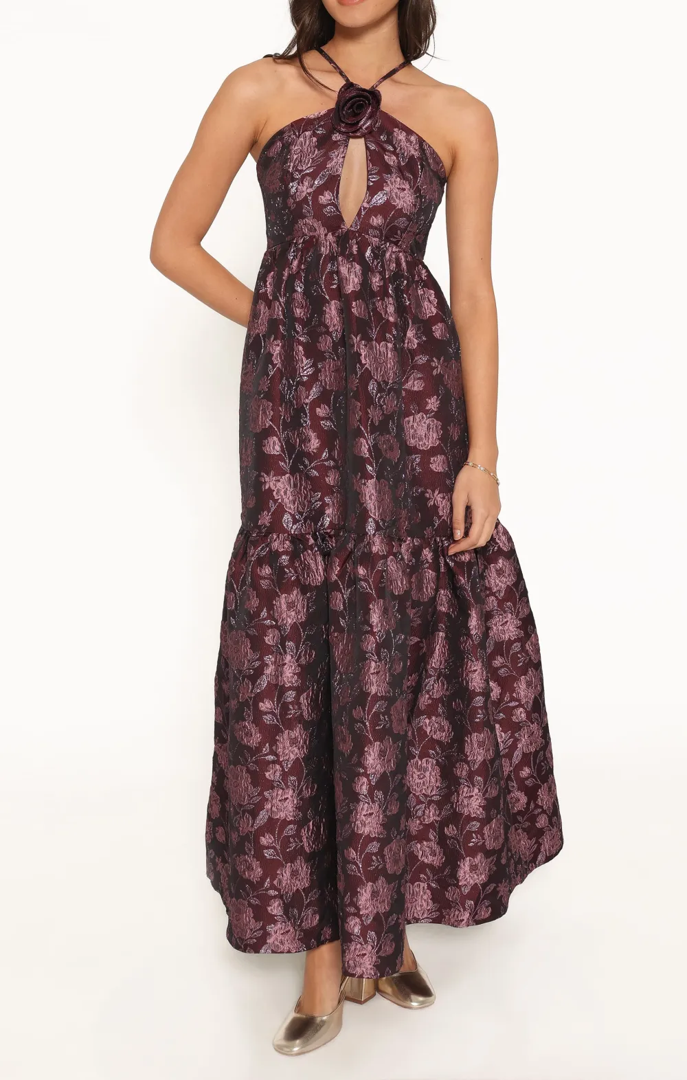 Cut Out Halter Maxi Dress