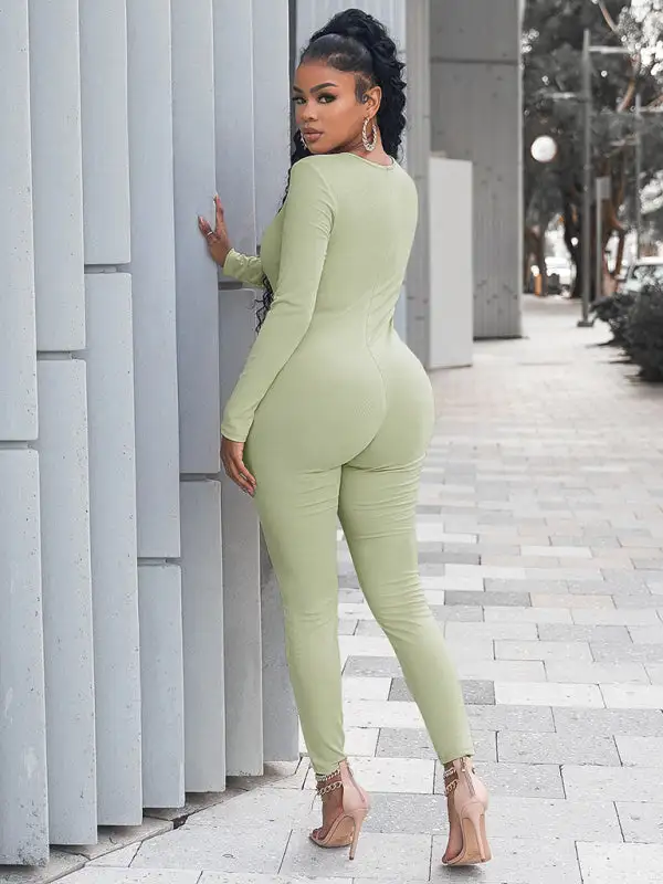 Clean Slim Fit Hip Lifting Jumpsuit
