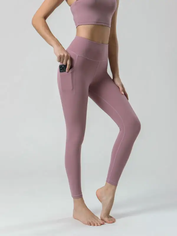 Sided Brushed Yoga Ninth High Waist Pants