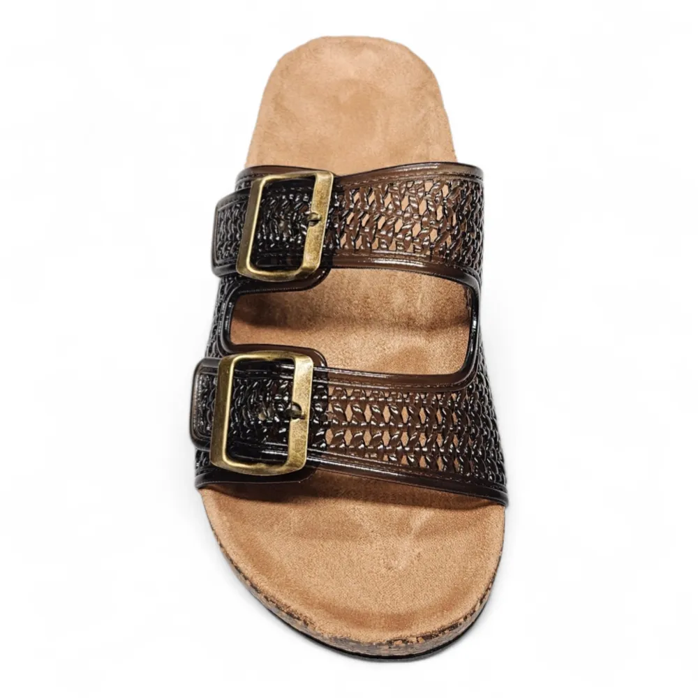 Mylove Jelly Double Buckle Band Footbed Sandals