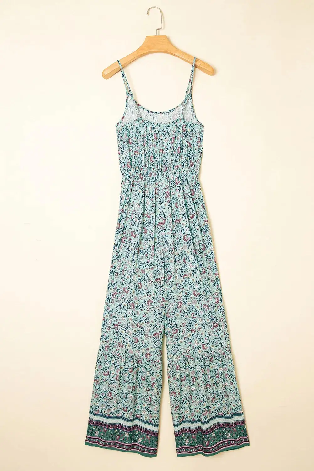 Bohemian Floral Ruffle Bottom Spaghetti Strap Accessory