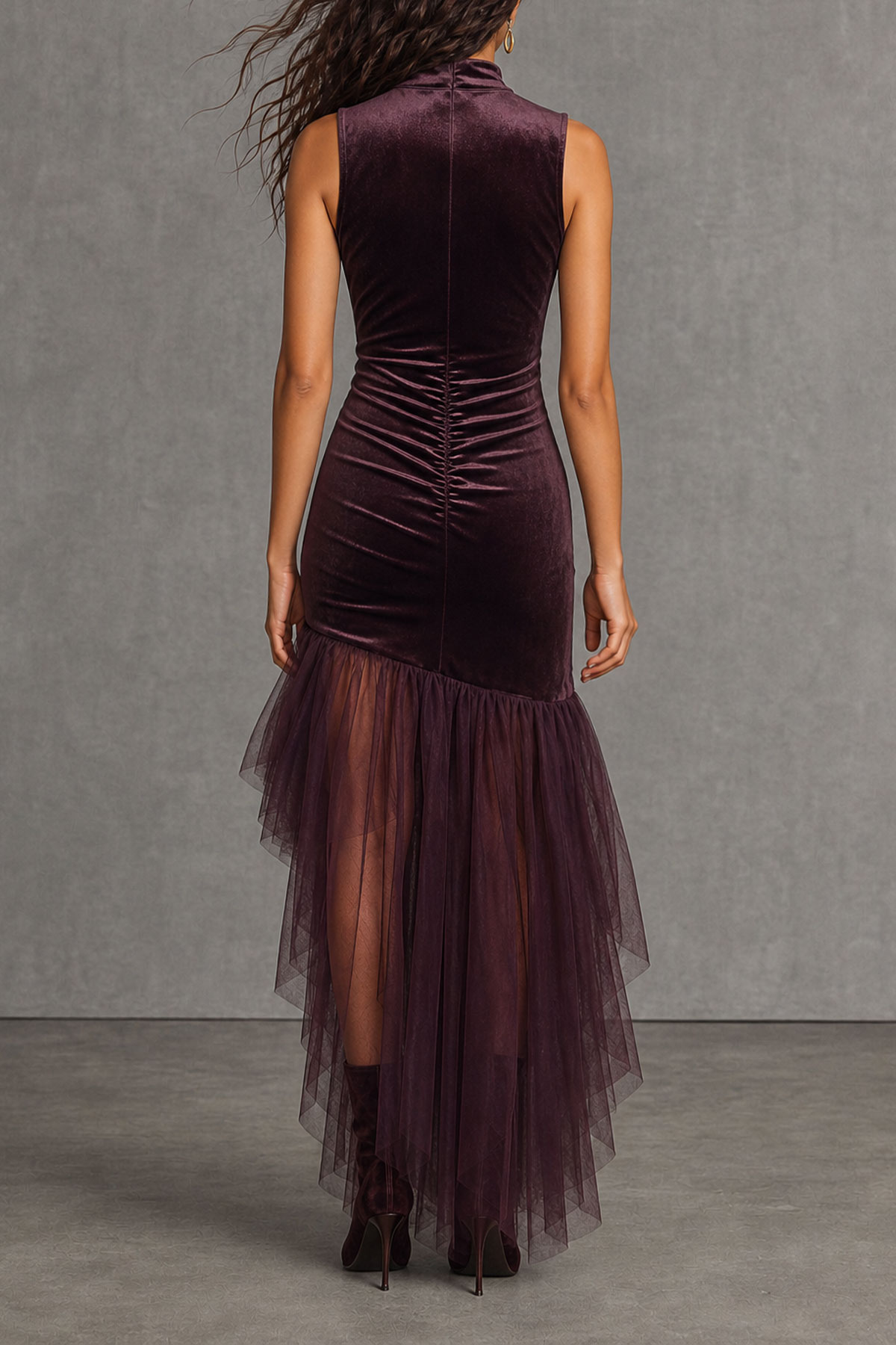 Modern Ruched Maxi Dress