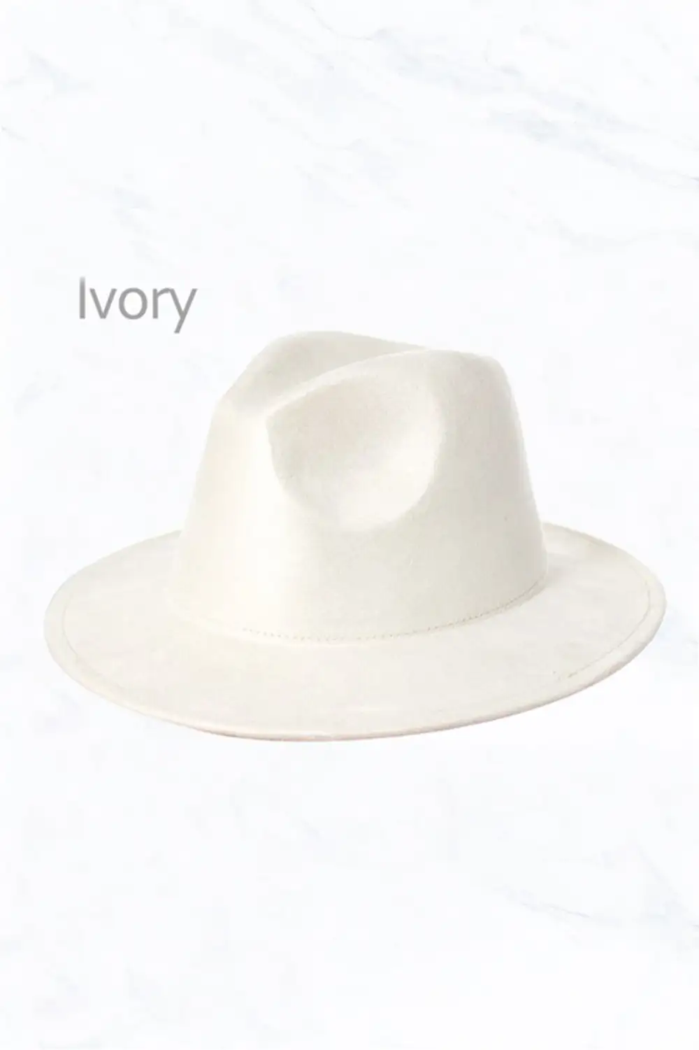 Suede Regular Eaves Peach Top Fedora Hat