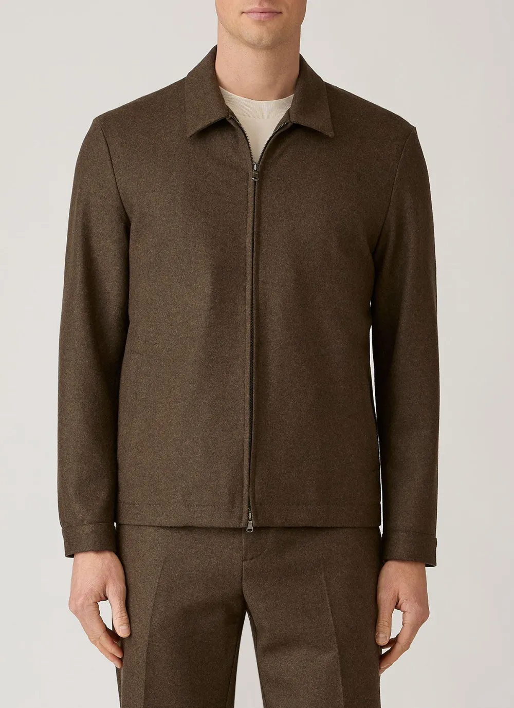 Refined Boiled Wool Harrington Jacket