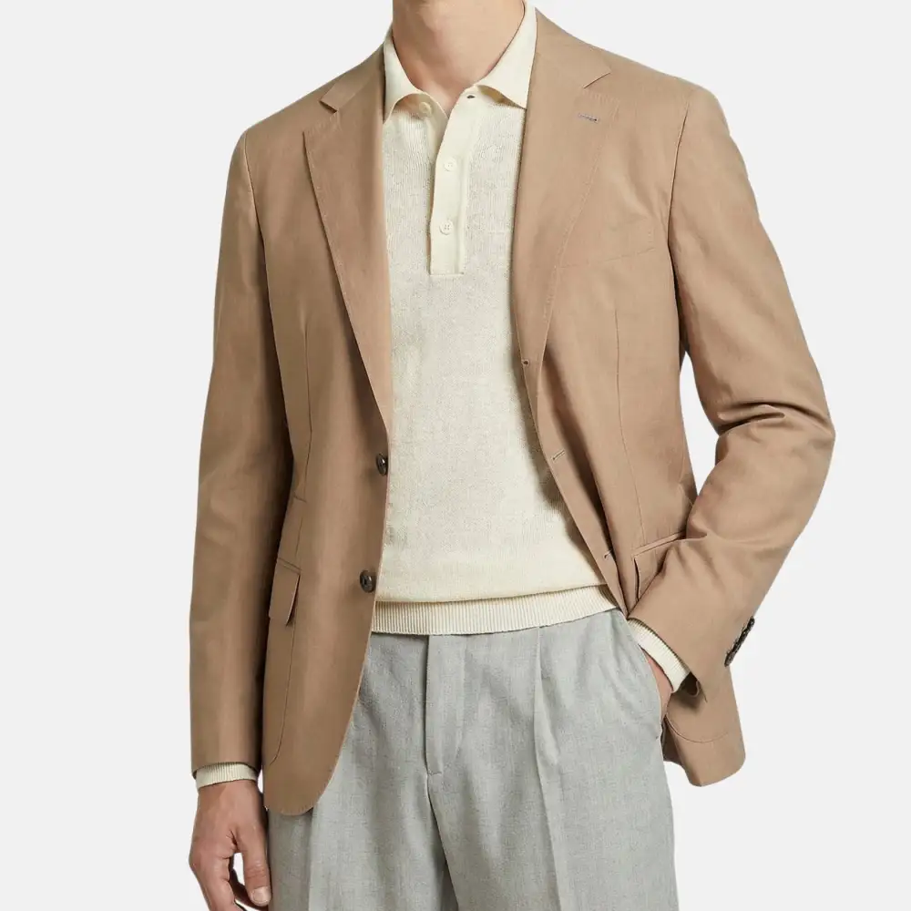 Wool Silk Cotton Blazer Jacket