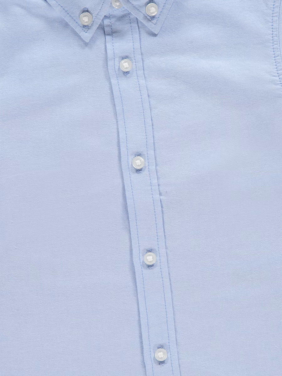 Light Blue Short Sleeve Oxford Shirt detail 1