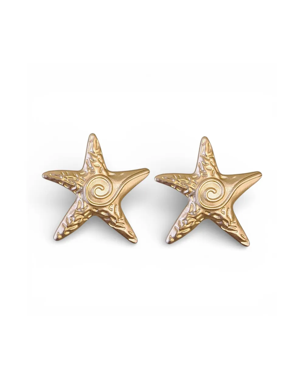 Starfish Textured Statement Fashion Earrings