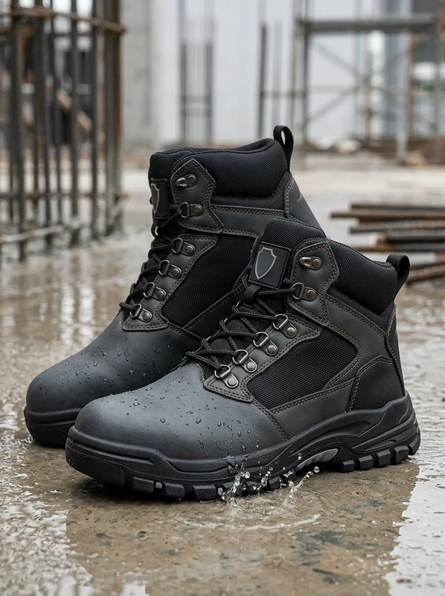 Unisex Waterproof Tactical Shield Printed Work Boots