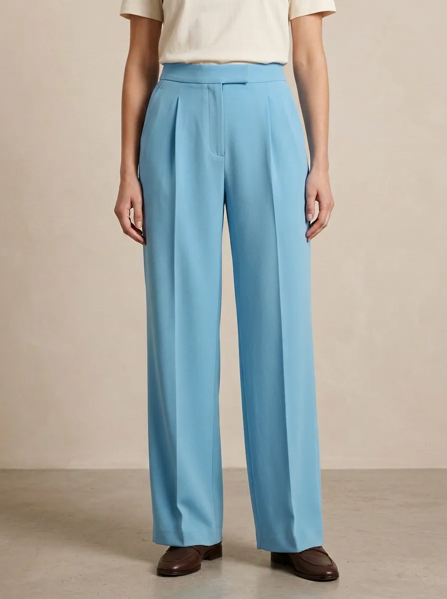 Everyday Versatile Pleated High Rise Wide Leg Trousers