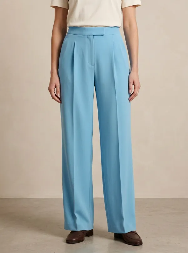 Everyday Versatile Pleated High Rise Wide Leg Trousers