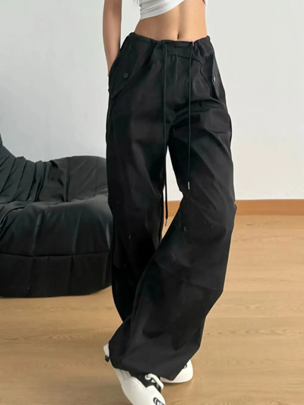 Wide Leg Drawstring Pocketed Lounge Pants