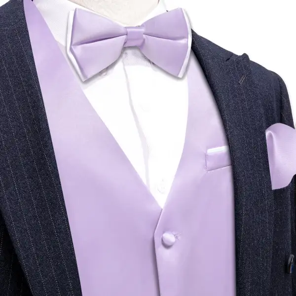 Solid V Neck Formal Vest Set