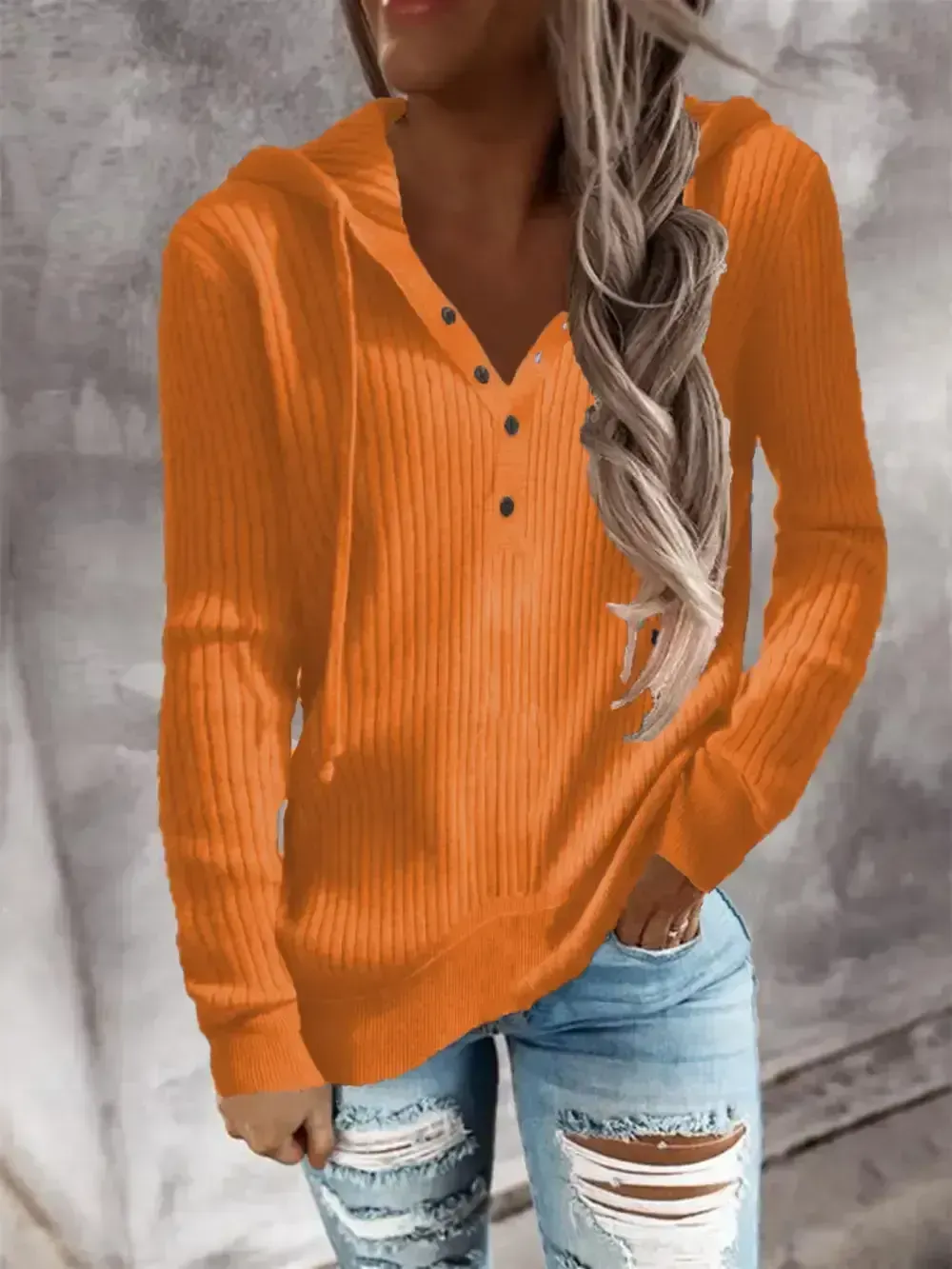 Women Long Sleeve V-neck Women Sweatshirts Women Sweaters Tops