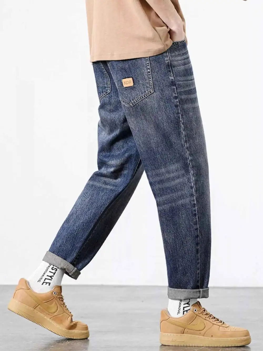 Straight Fit Wash Jeans