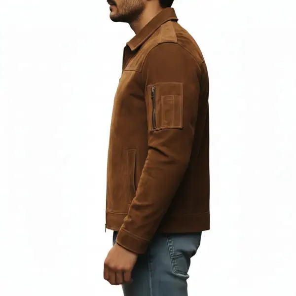 Suede Biker Trucker Bomber Jacket