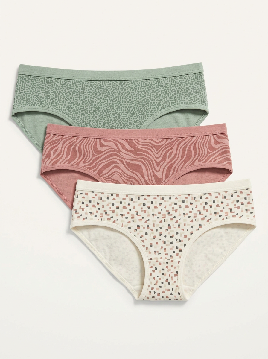 Women's Animal Geometric Pattern Three-Pack Panties