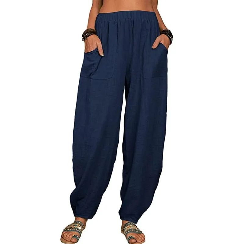Casual Cotton-linen Harem Pants