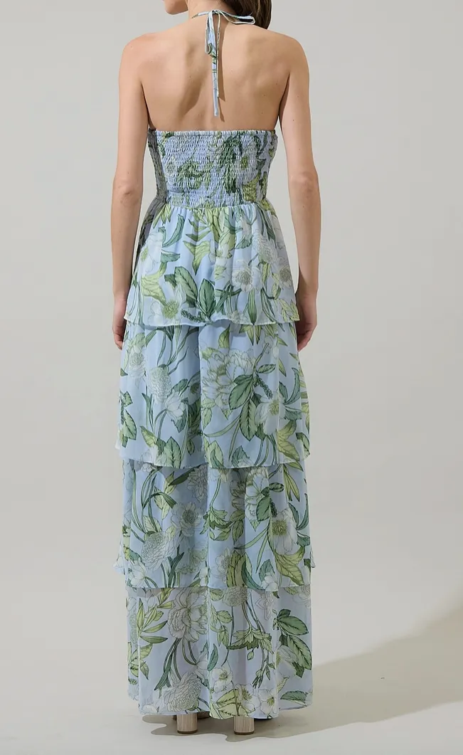 Floral Bloom Tiered Maxi Dress