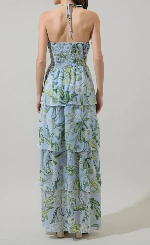 Floral Bloom Tiered Maxi Dress