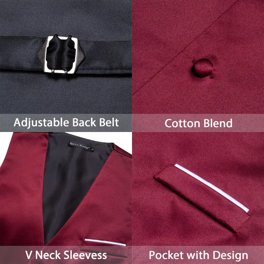 Solid V Neck Formal Dress Vest