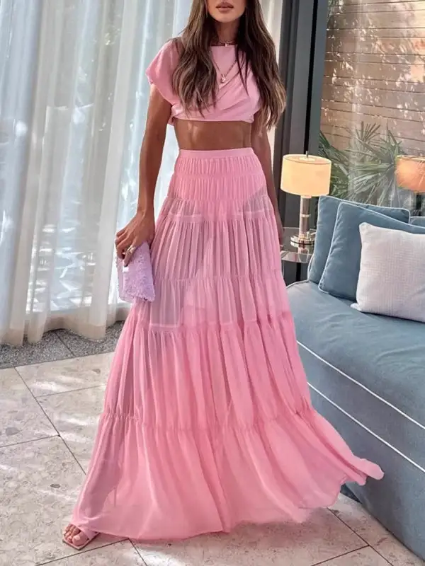 Softline Pleated See Skirt