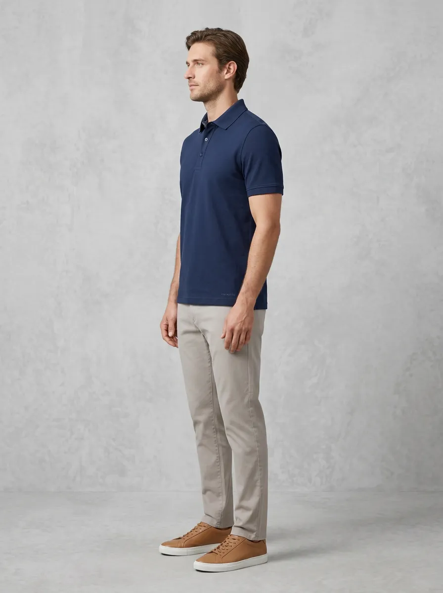 Refined Detailed Men's Polo Shirt