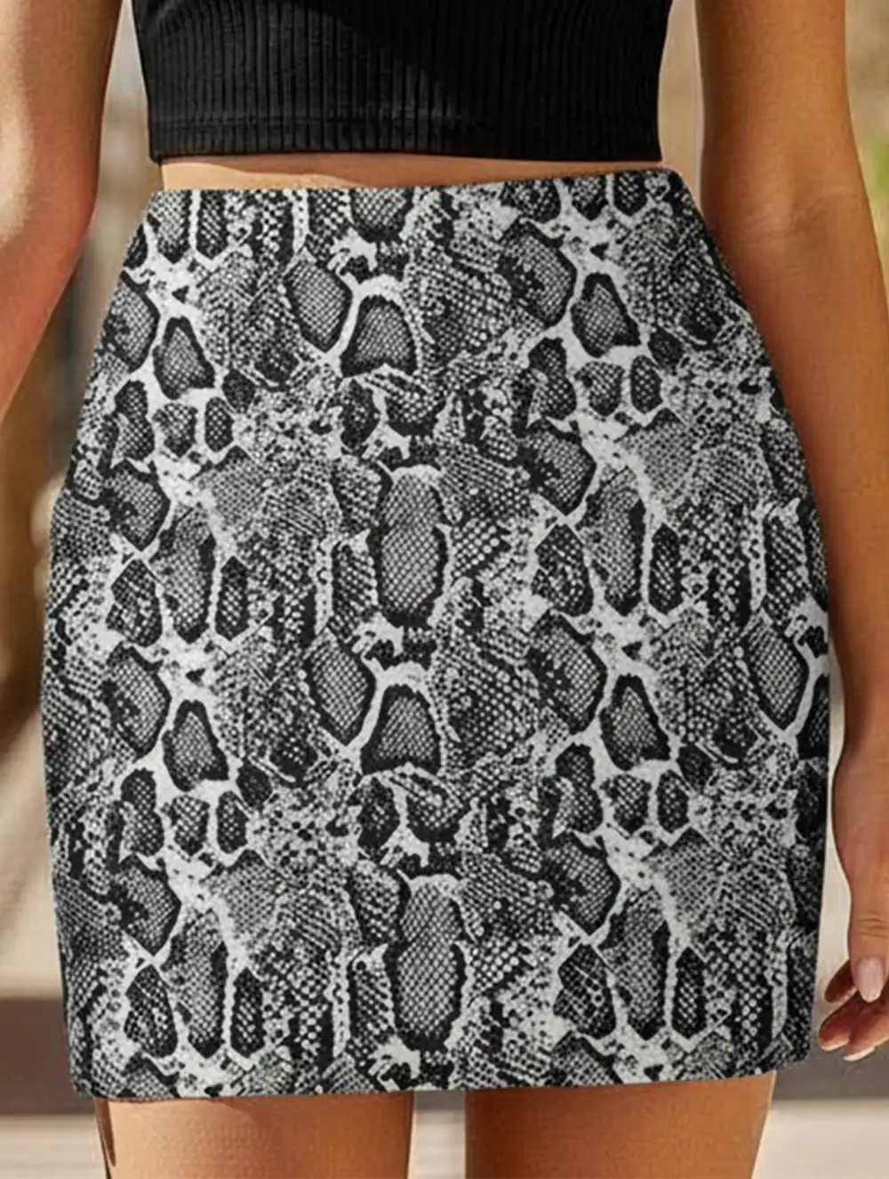 A-Line High Waist Bodycon Mini Skirt
