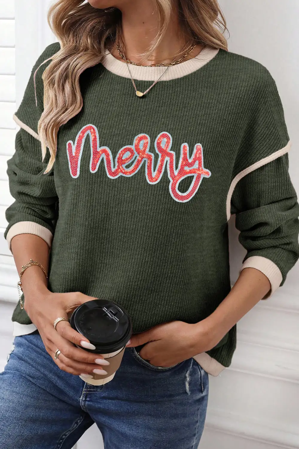 Women's Graphic Knit Long Sleeve T-Shirt
