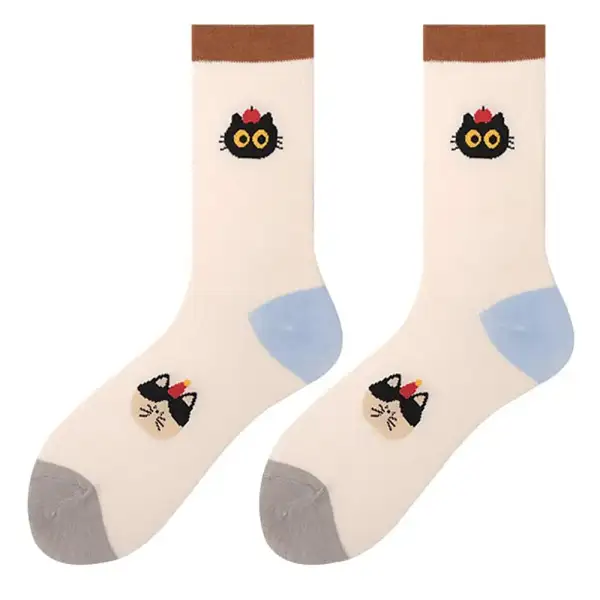 Playful Cat Crew Socks