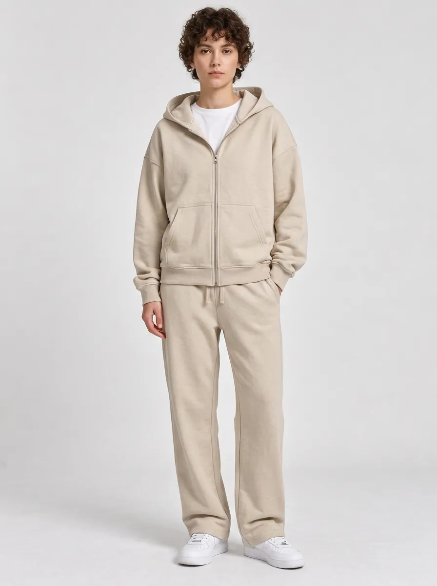 Unisex Motion Focus Hooded Zip Minimalist Jogger Set