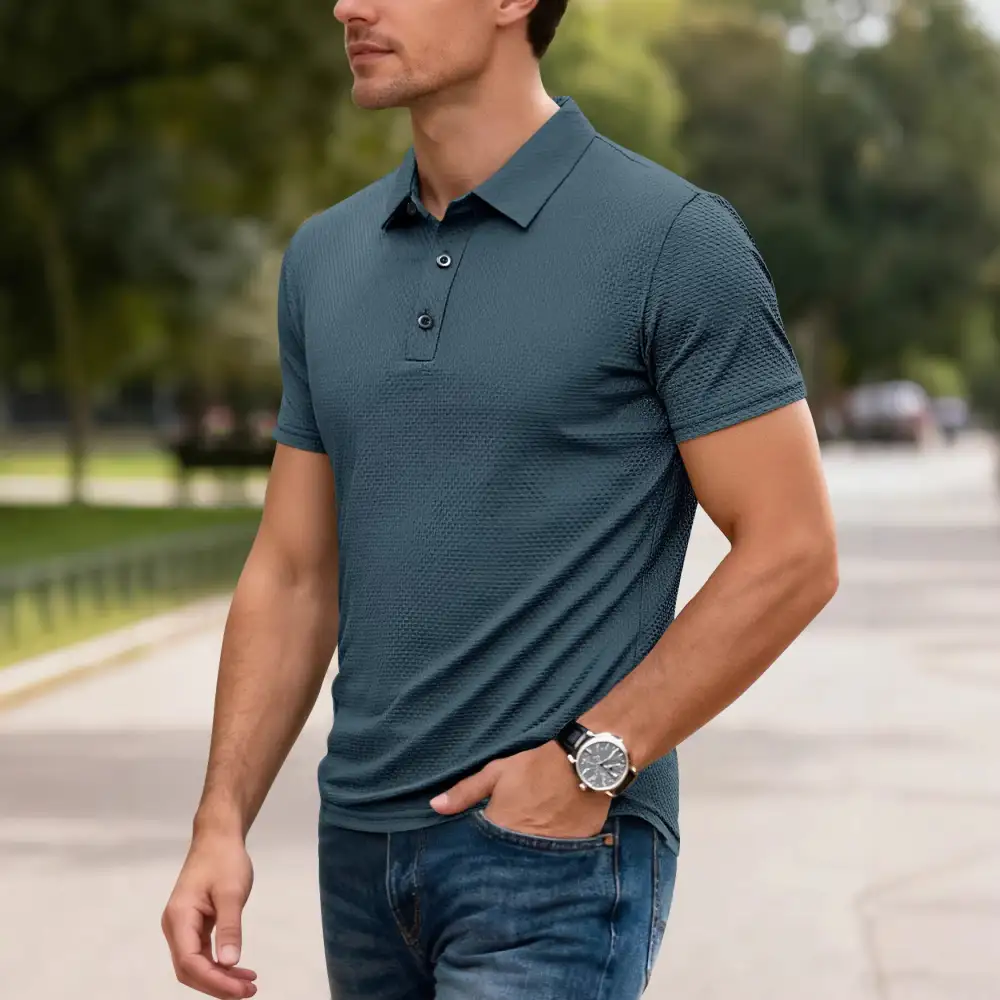 Jacquard Slim Fit Polo Shirt