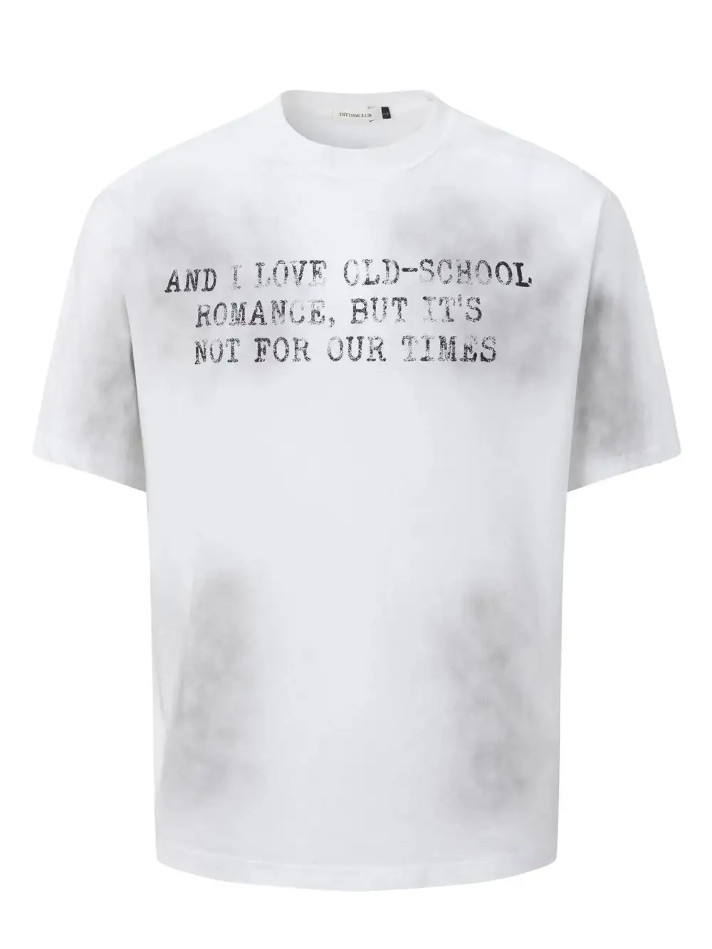 Textured Letter Graphic Crew Neck Short Sleeve Tee