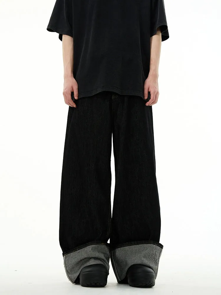 Straight-Leg Wide-Leg Jeans