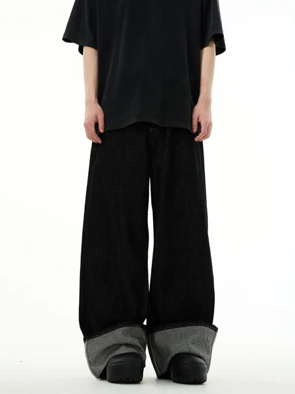 Straight-Leg Wide-Leg Jeans