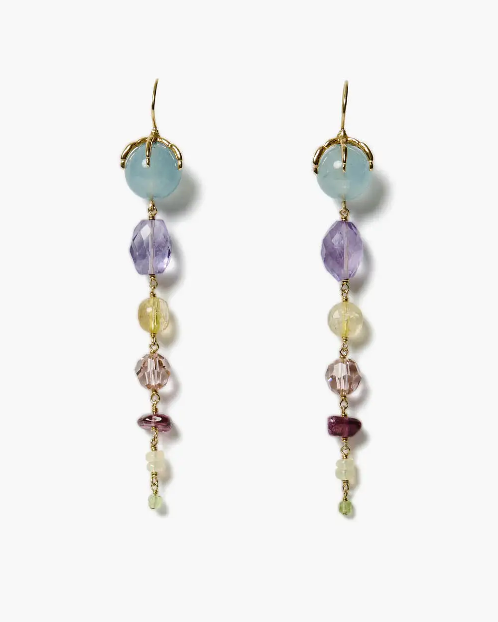 Dainty Gemstone Drop Earrings