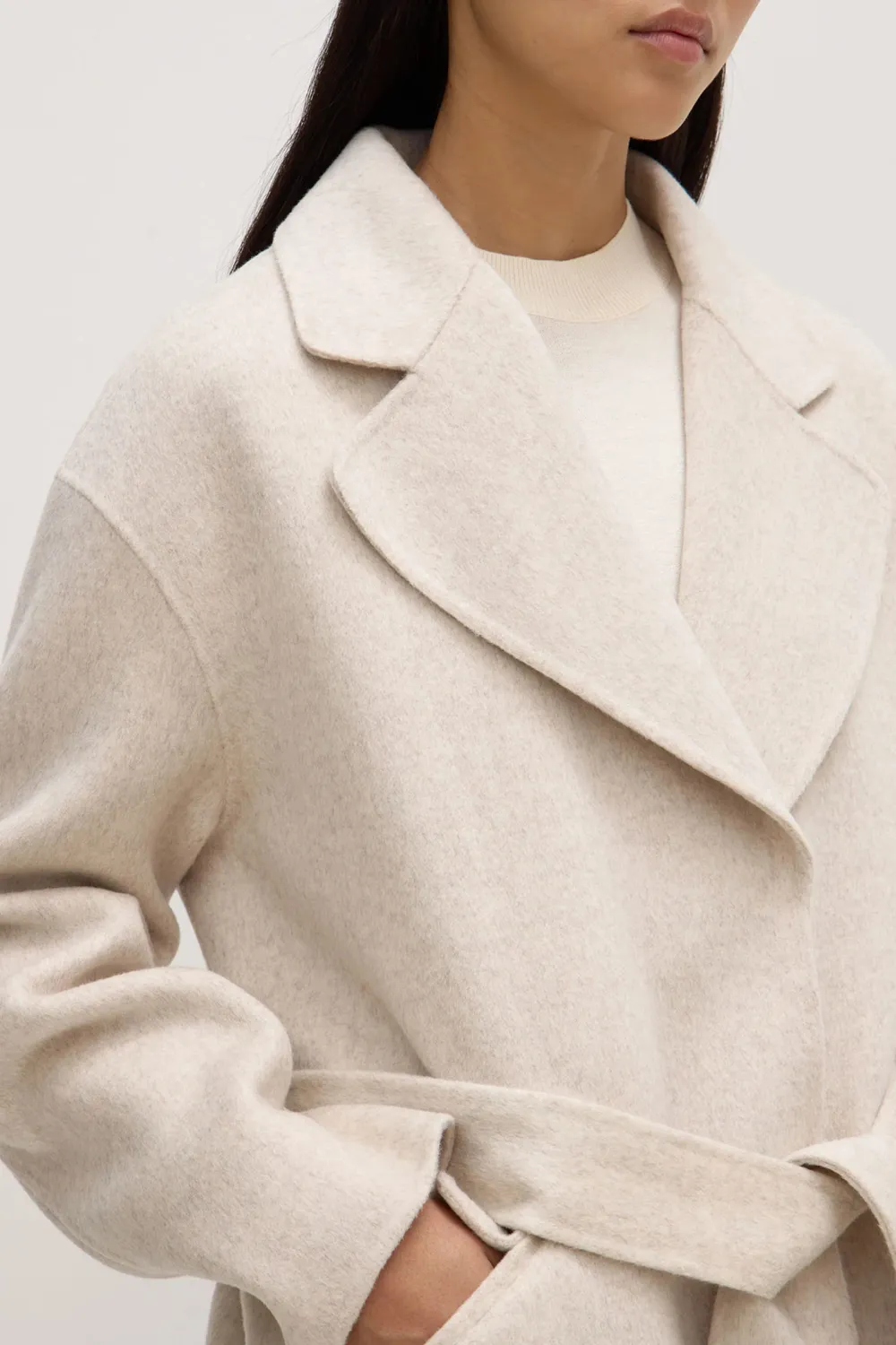 Shoulder Down Single Breasted Coat
